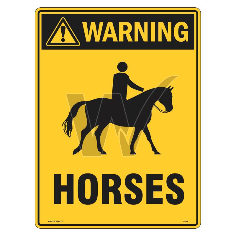 Warning Sign - Horses