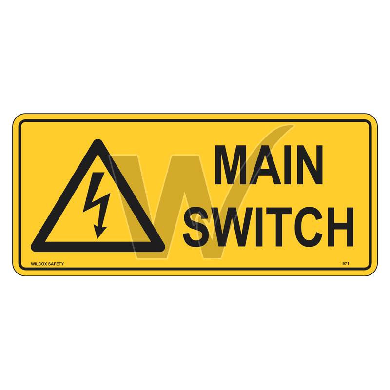 Warning Sign - Main Switch