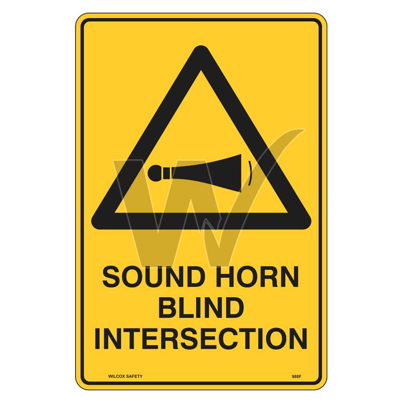 Warning Sign - Sound Horn Blind Intersection