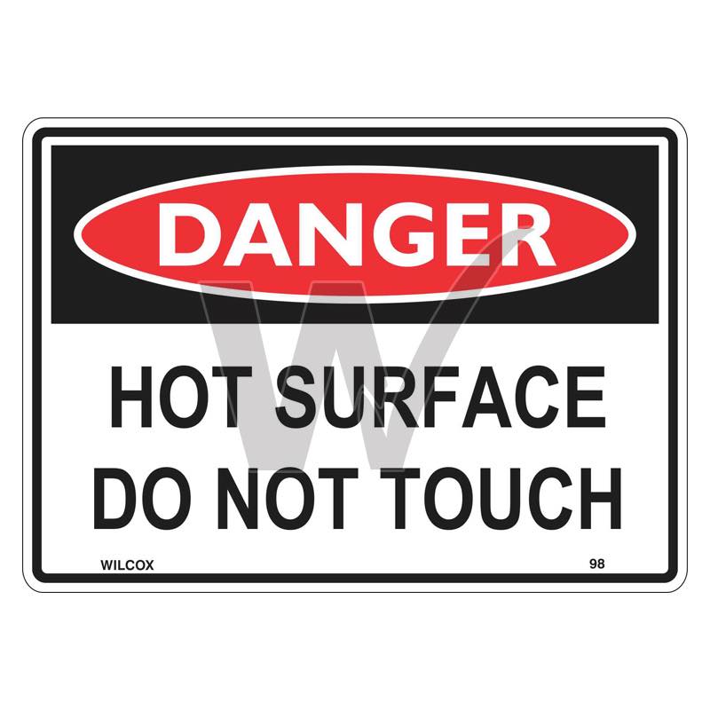 Danger Sign - Hot Surface Do Not Touch