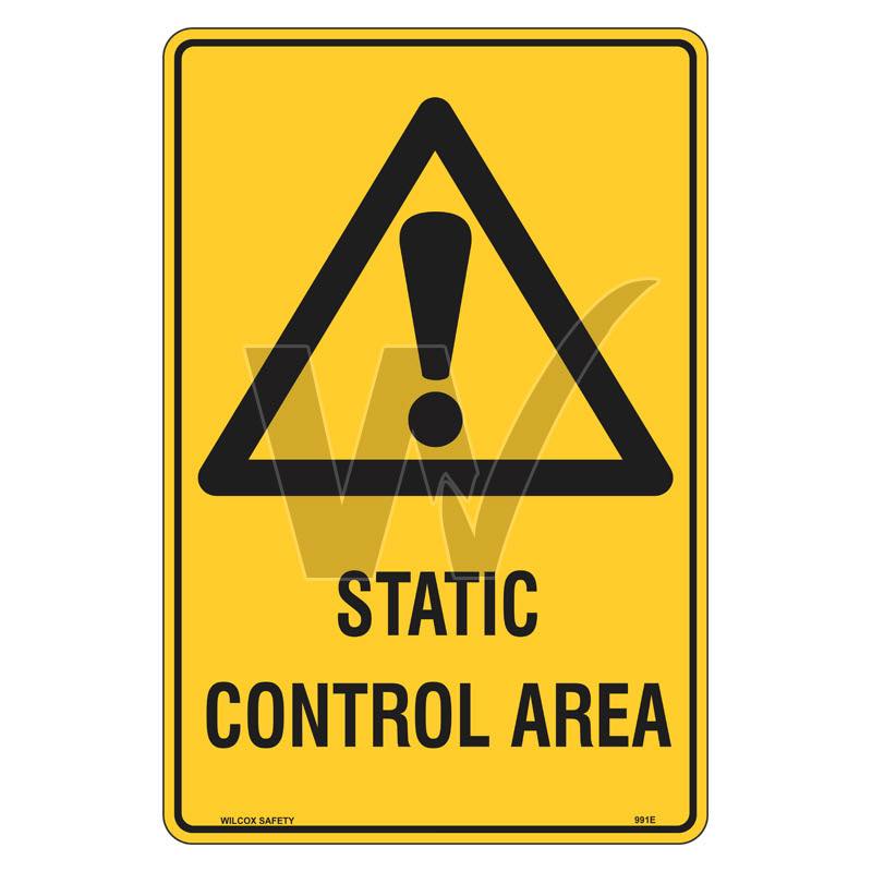 Warning Sign - Static Control Area