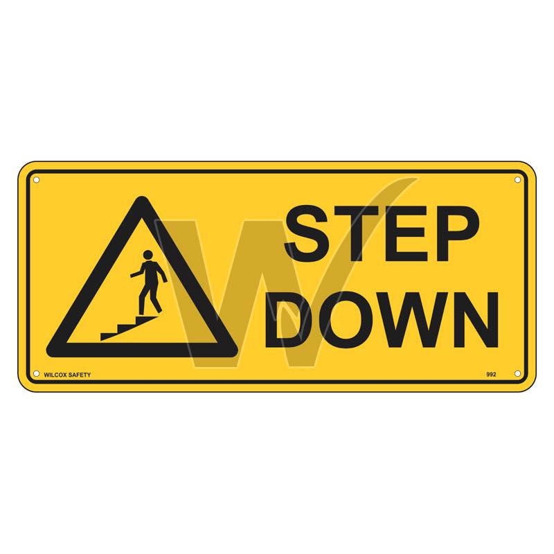 Warning Sign - Step Down