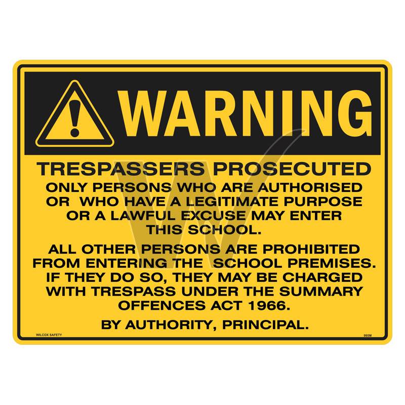 Warning Sign - Trespassers Prosecuted