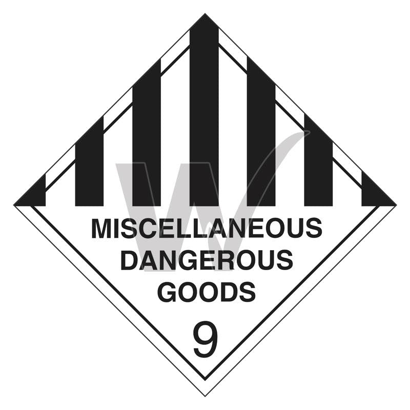 Hazchem Sign - 9 Miscellaneous Dangerous Goods