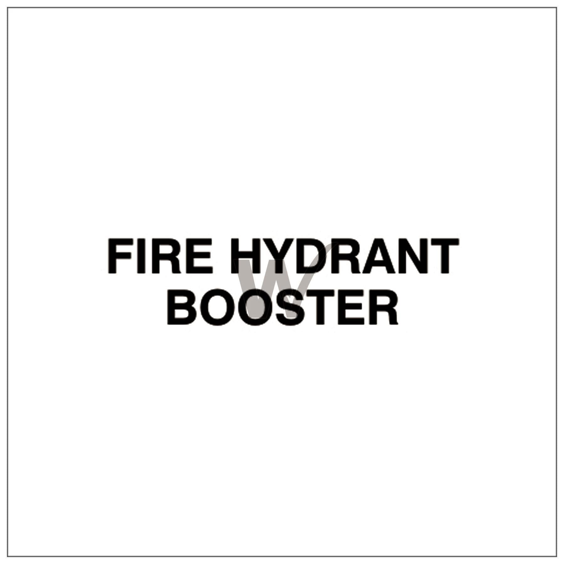 Fire Door Text - Fire Hydrant Booster