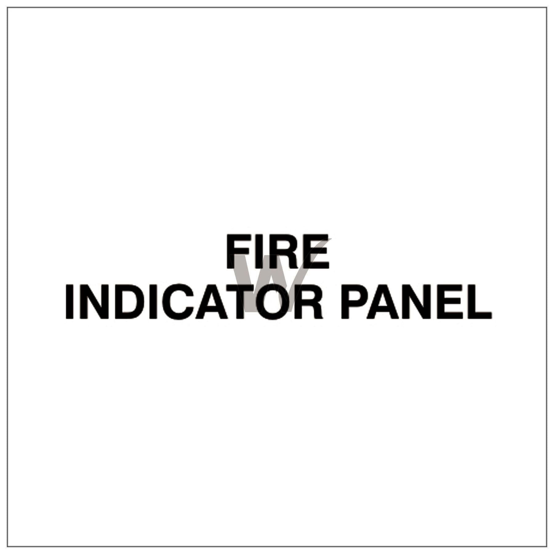 Fire Door Text - Fire Indicator Panel