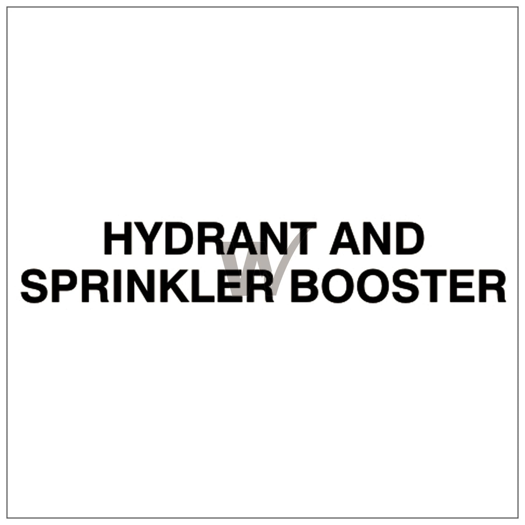 Fire Door Text - Hydrant And Sprinkler Booster
