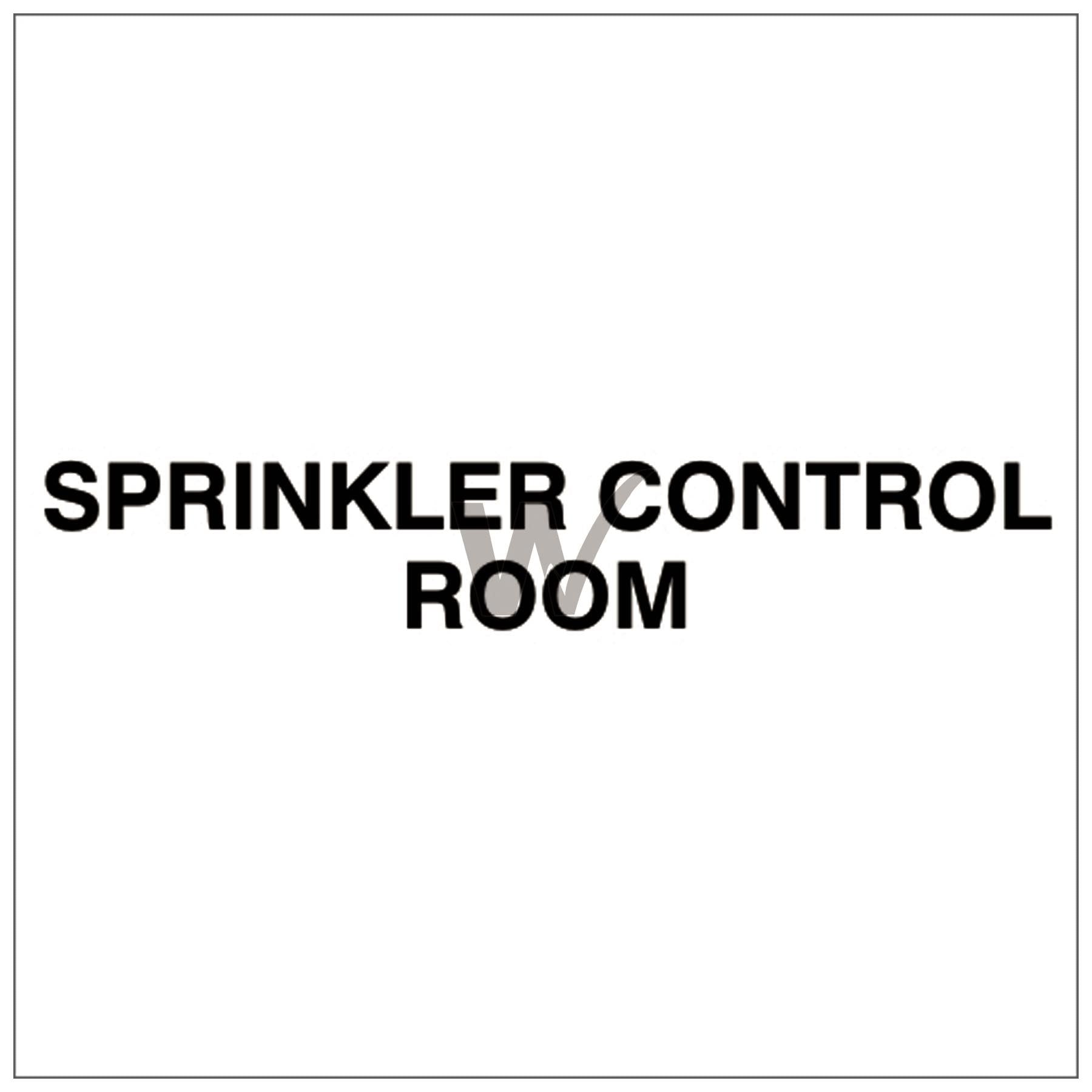 Fire Door Text - Sprinkler Control Room