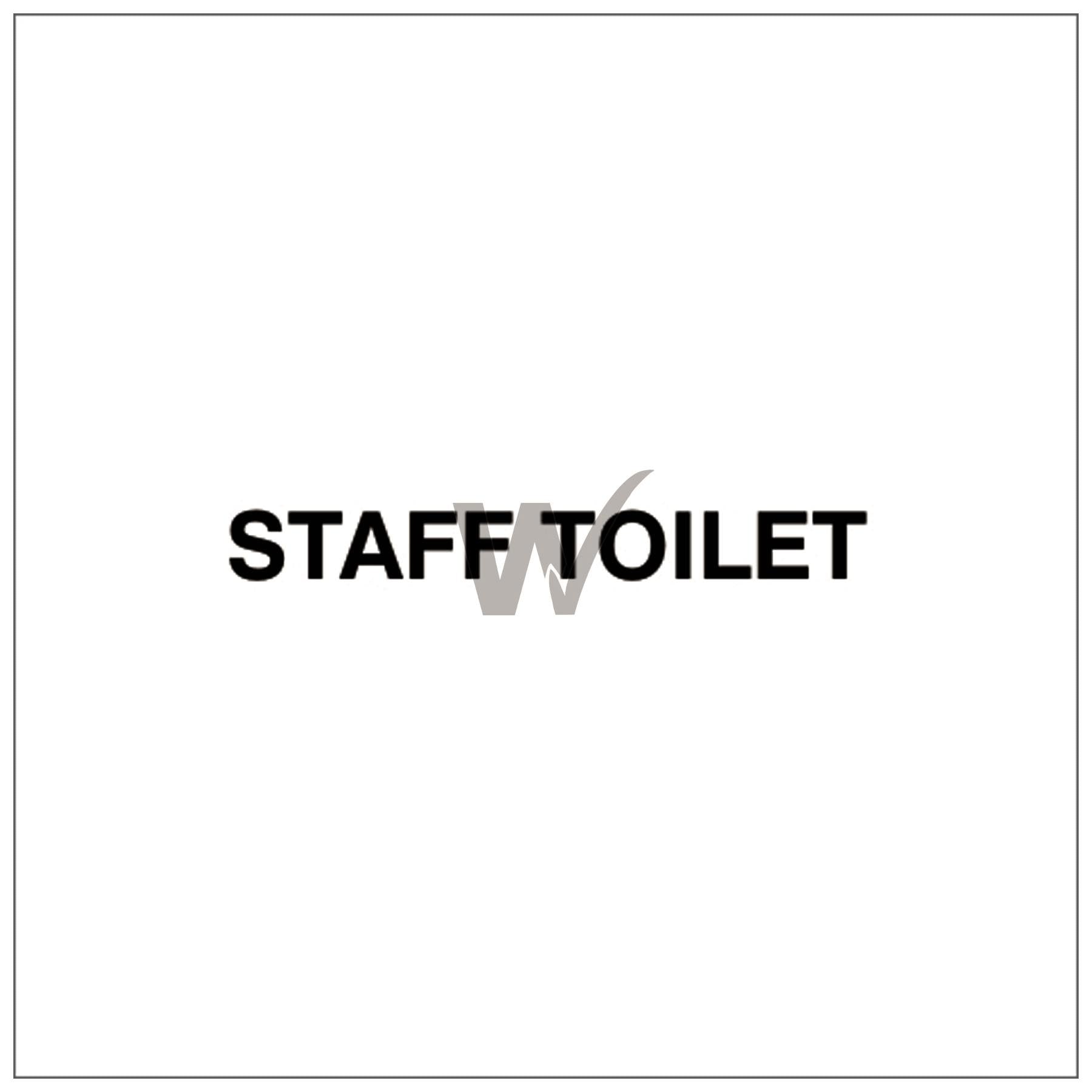 Fire Door Text - Staff Toilet