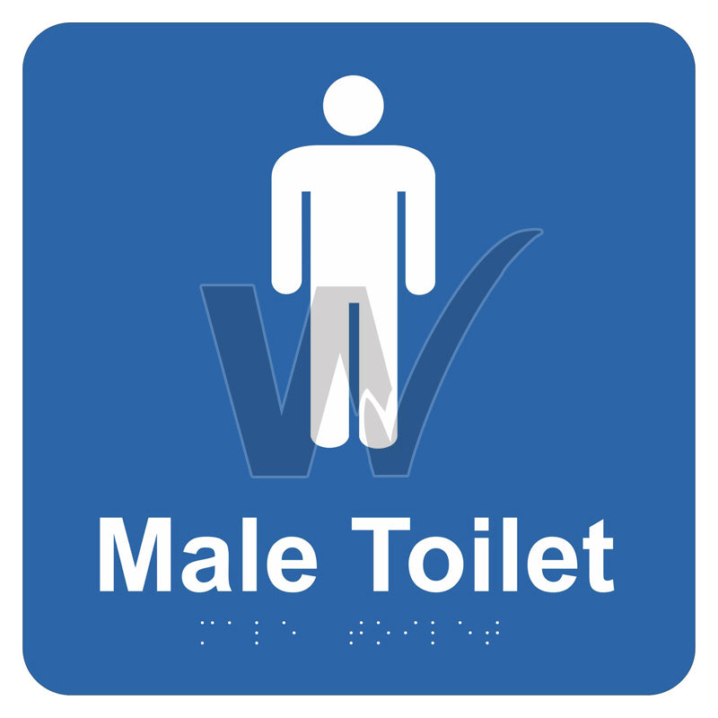 Braille Sign - Male Toilet