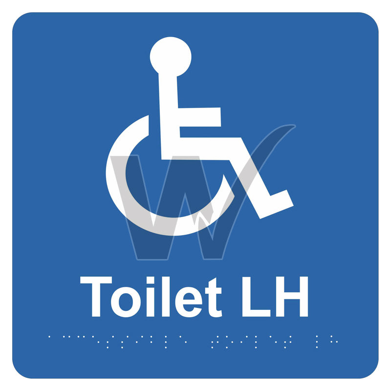 Braille Sign - Accessible Toilet LH