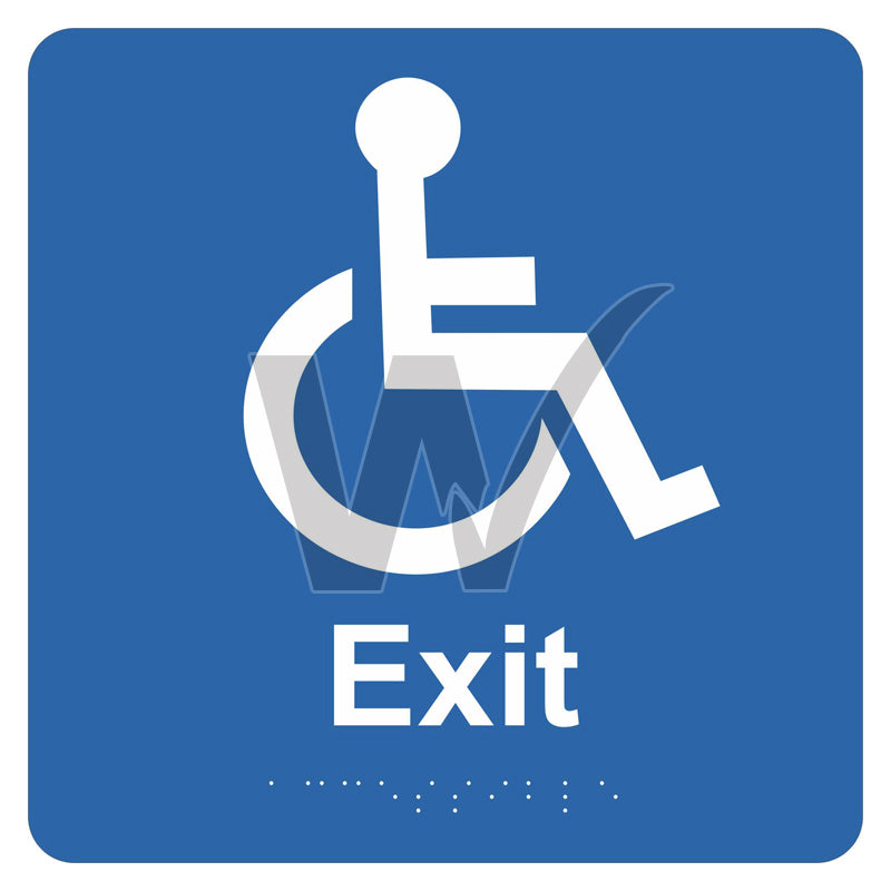 Braille Sign - Disabled Exit