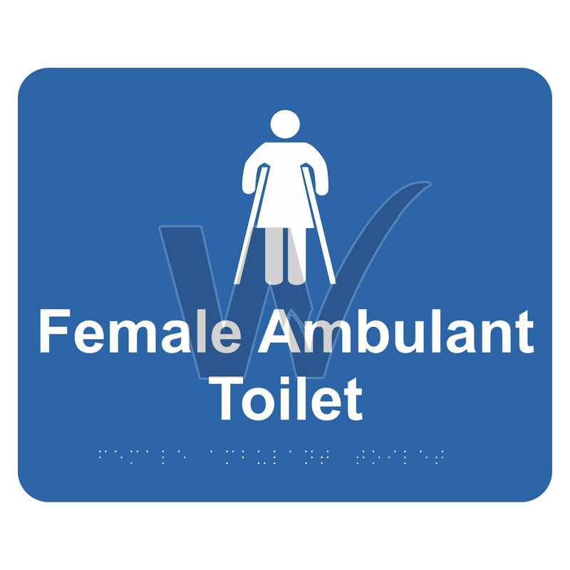 Braille Sign - Female Ambulant Toilet