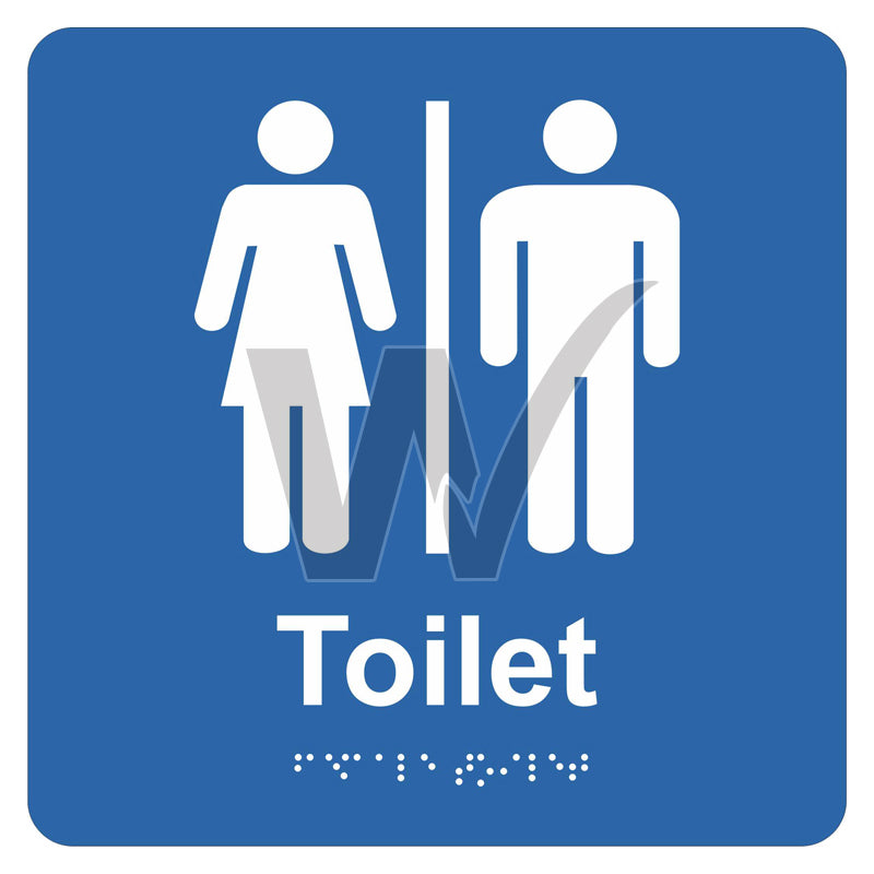 Braille Sign - Unisex Toilet