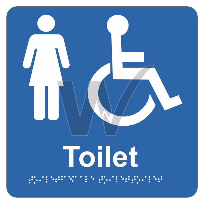 Braille Sign - Female Accessible Toilet