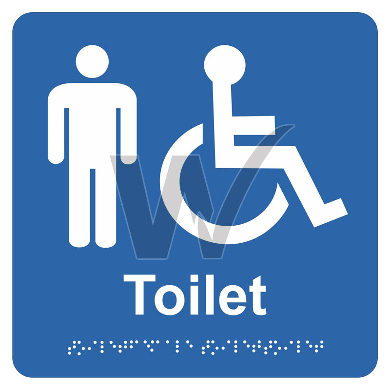 Braille Sign - Male Accessible Toilet