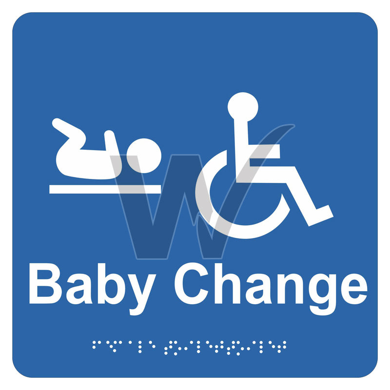 Braille Sign - Accessible Toilet & Baby Change