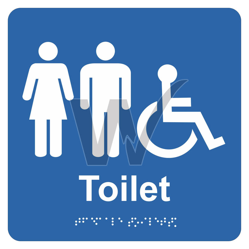 Braille Sign - Unisex Accessible Toilet