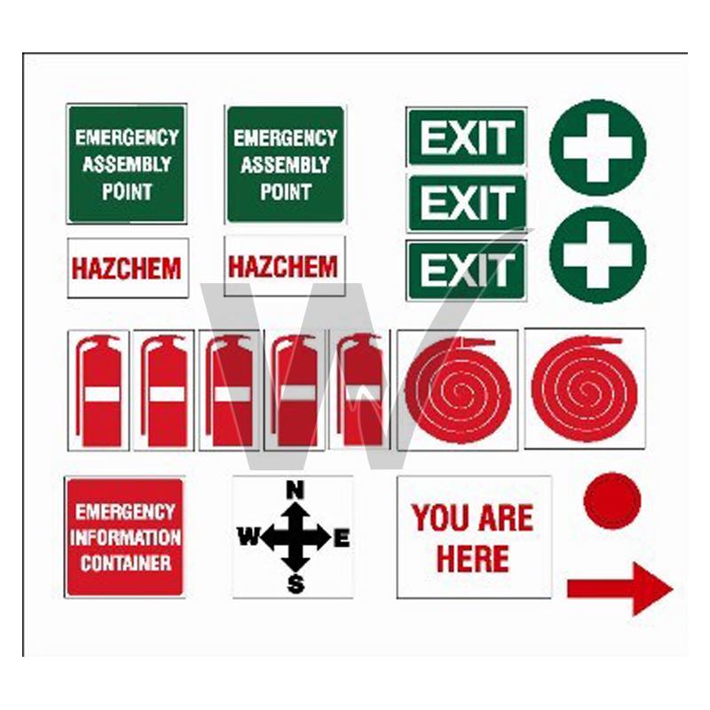 Emergency Evacuation Plan Stickers