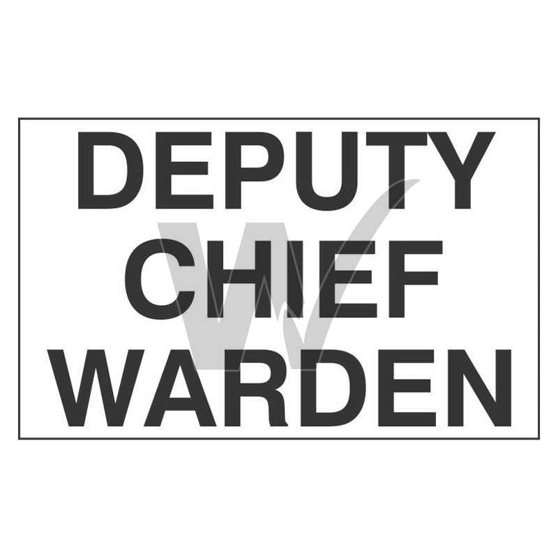 Hard Hat Text  - Deputy Chief Warden