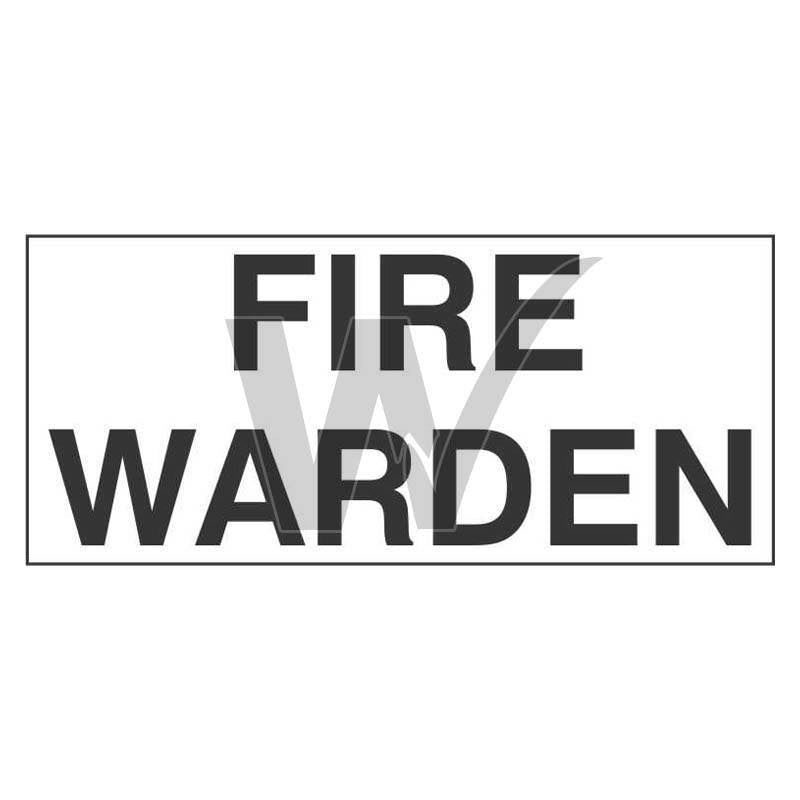 Hard Hat Text  - Fire Warden