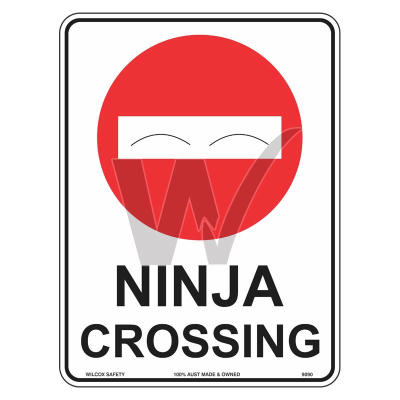 Fun Sign - Ninja Crossing