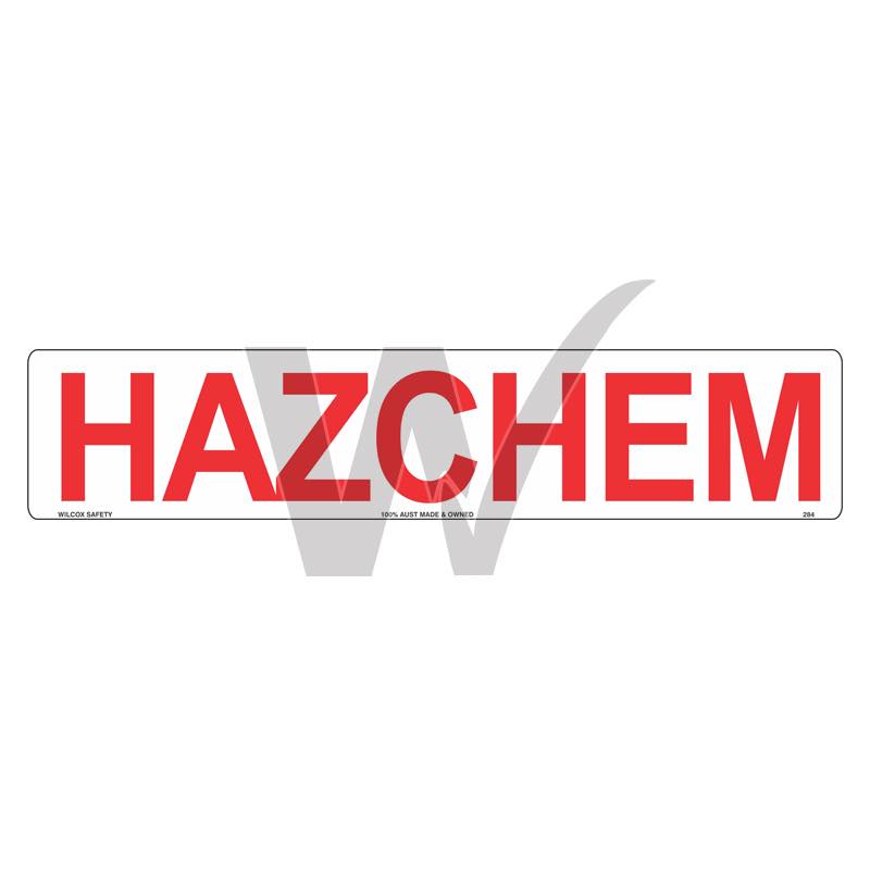 Hazchem Outer Warning Sign