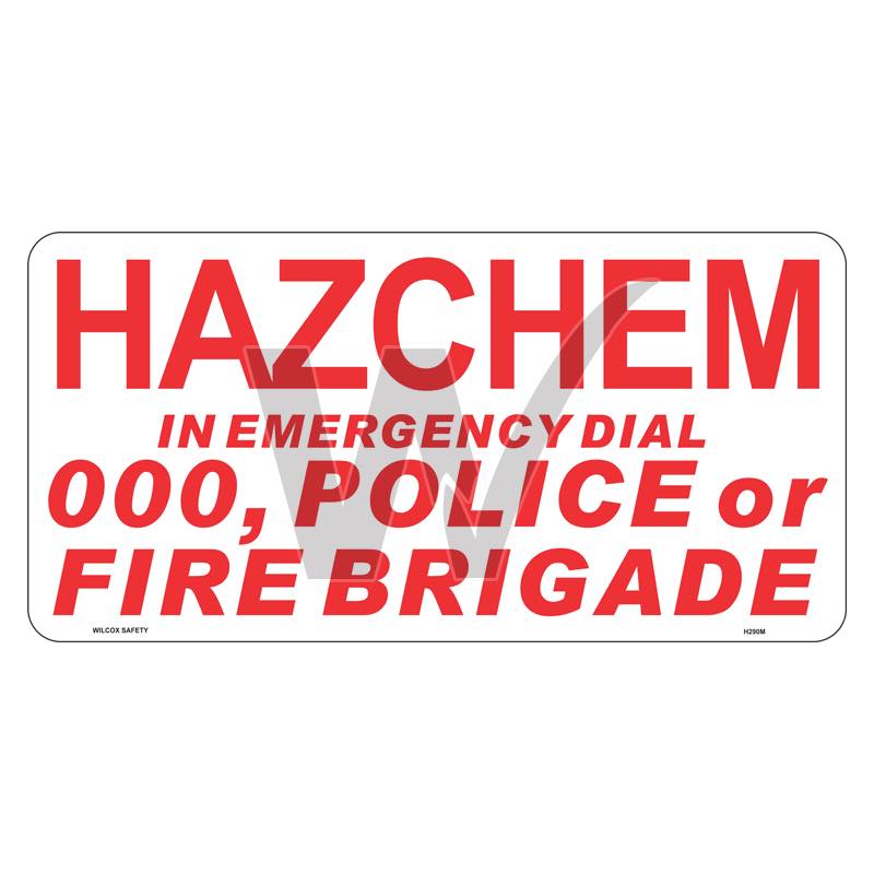 Hazchem Outer Warning Sign