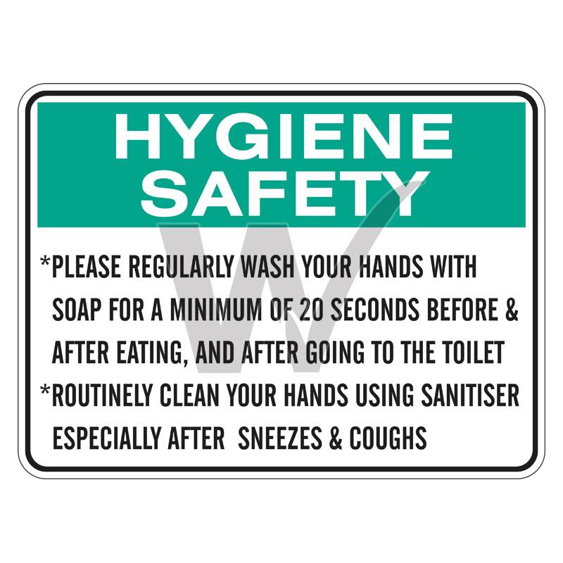 Hygiene Sign - Please Wash And Sanitise Your Hands