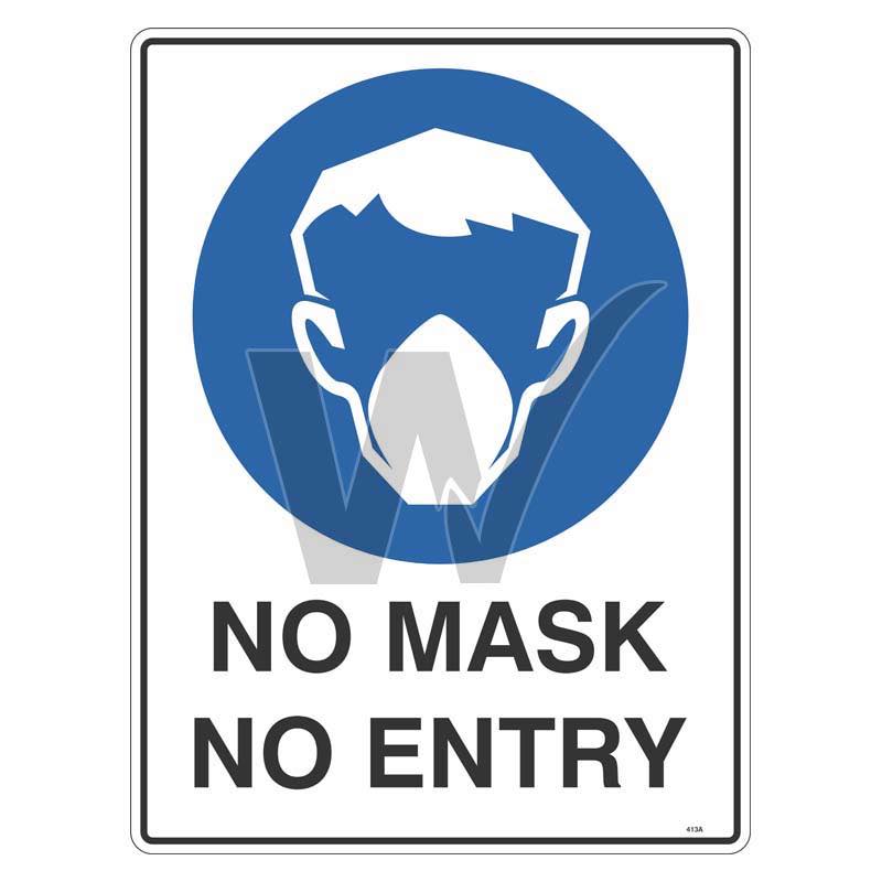 Mandatory Sign - No Mask No Entry