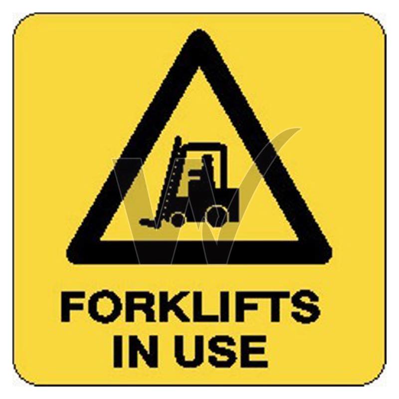 Cone Label - Forklifts In Use