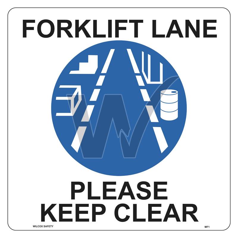 Floor Sign - Forklift Lane Please Keep Clear
