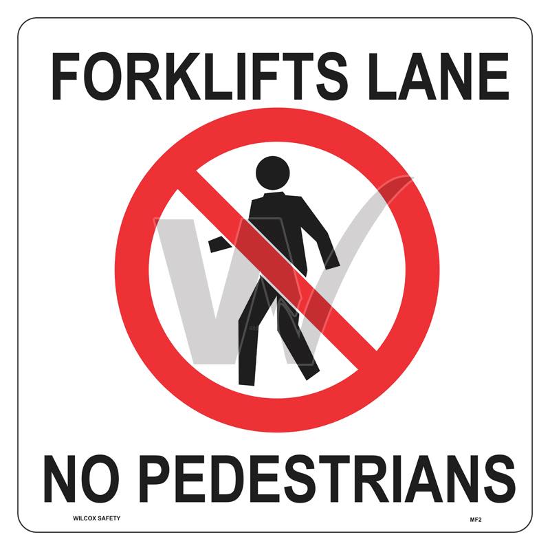 Floor Sign - Forklifts Lane No Pedestrians