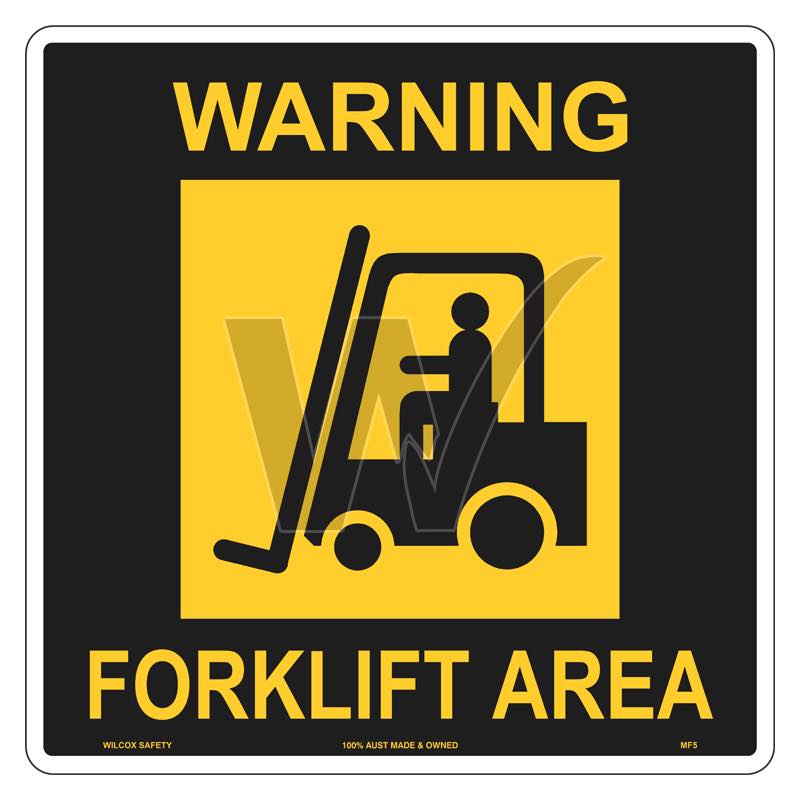 Floor Sign - Warning Forklift Area