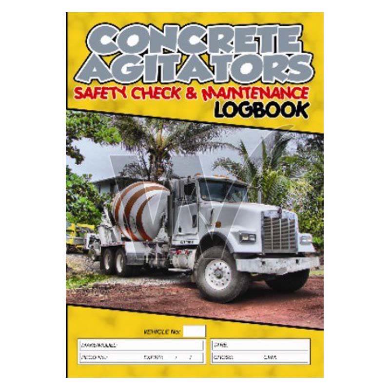 Concrete Agitators Safety Check & Maintenance Log Book