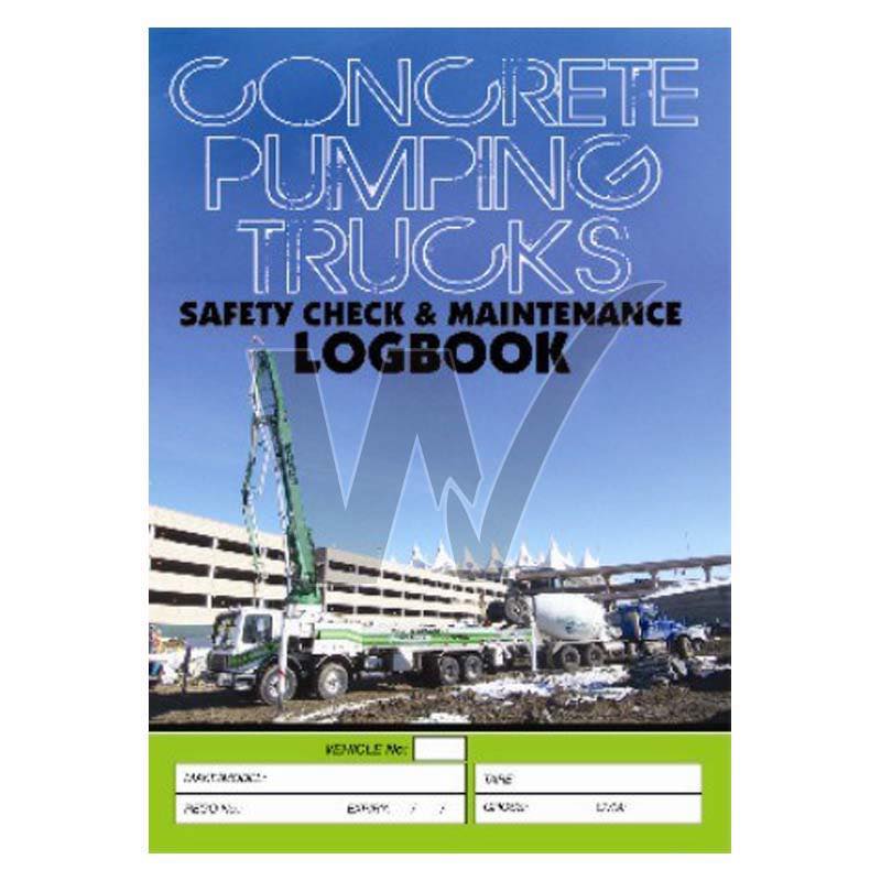 Concrete Pumping Trucks Safety Check & Maintenance Log Book