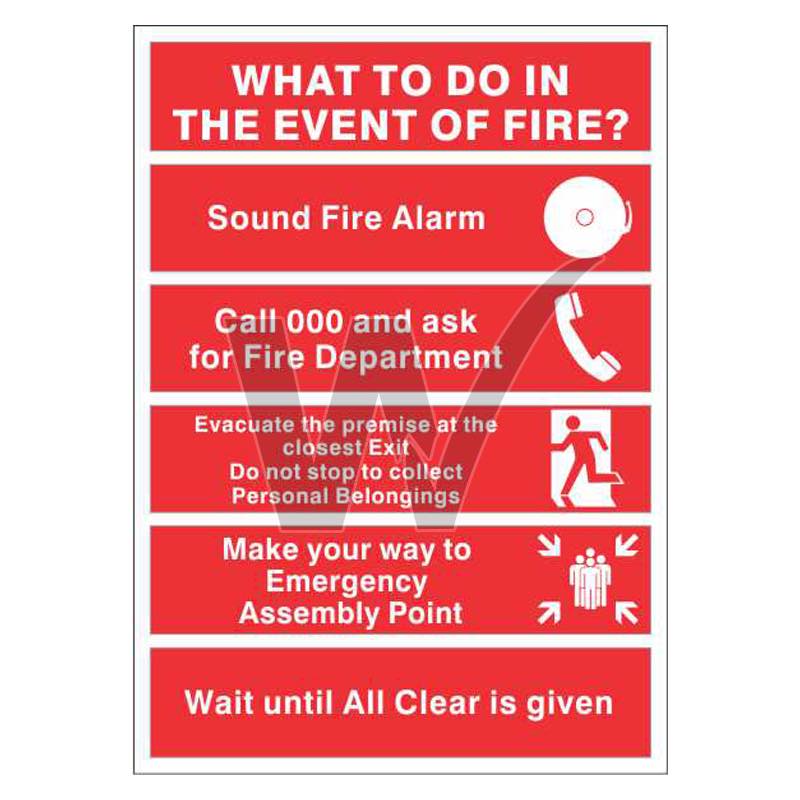 Fire Evacuation Poster