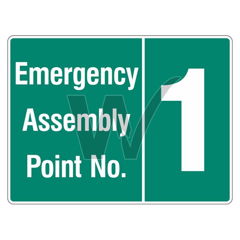 Emergency Sign - Emergency Assembly Point No.