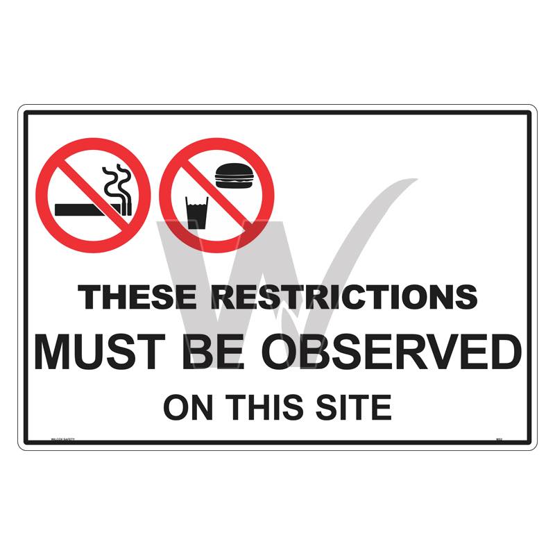 Prohibition Sign - These Restrictions Must Be Observed