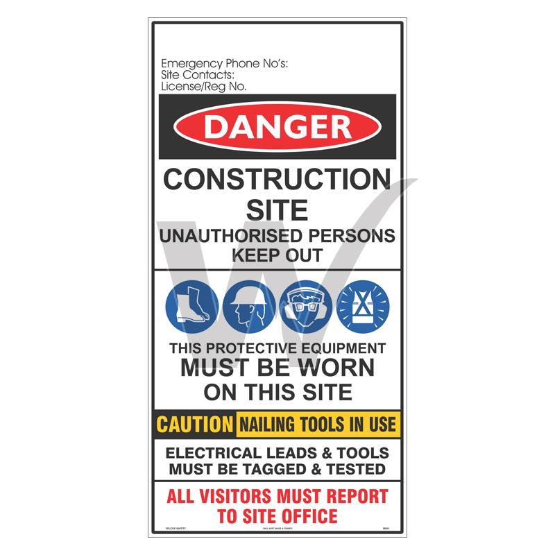 Construction Sign - General Site Information (with Electrics)