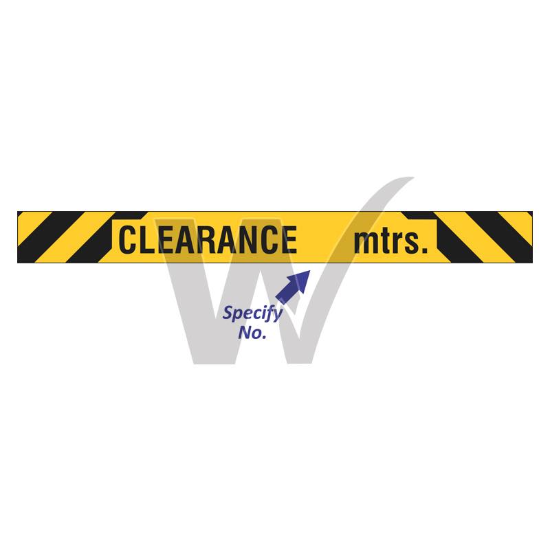 Clearance Metres Sign