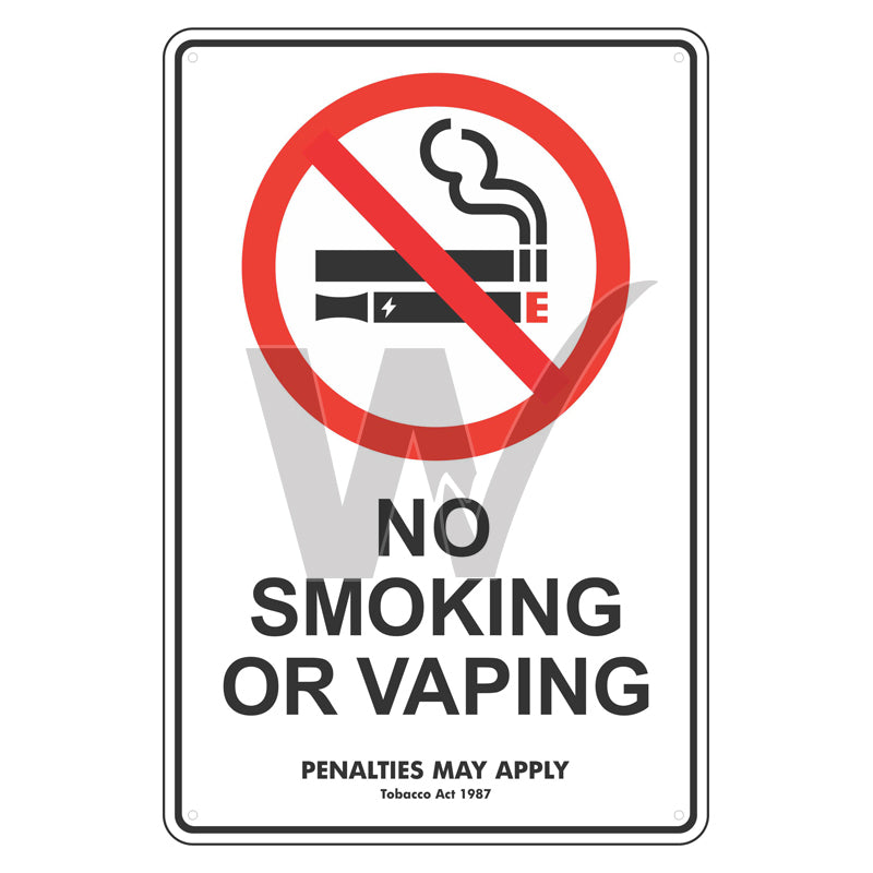 Prohibition Sign - No Smoking Or Vaping On This Premises