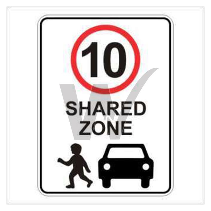Traffic Sign - 10 KM Shared Zone