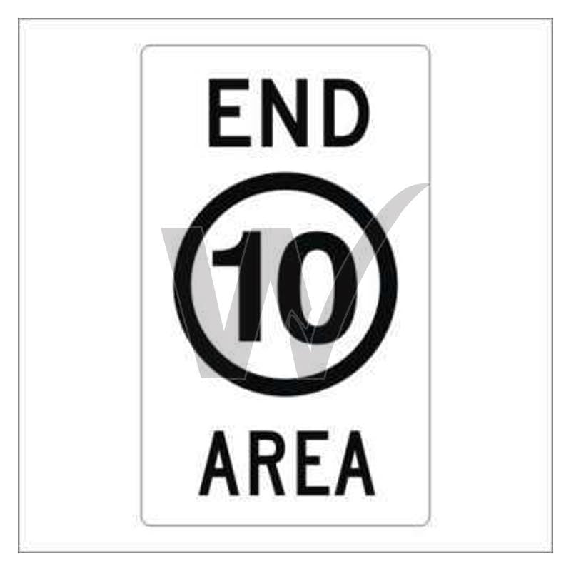 Traffic Sign - End 10 KM Area