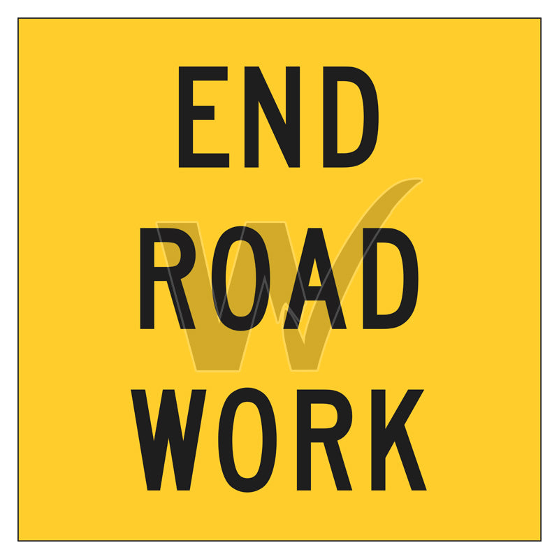 Multi Message Frame Sign - End Roadwork