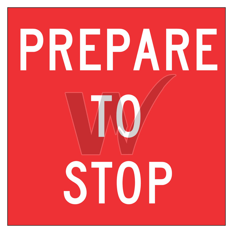 Multi Message Frame Sign - Prepare to Stop