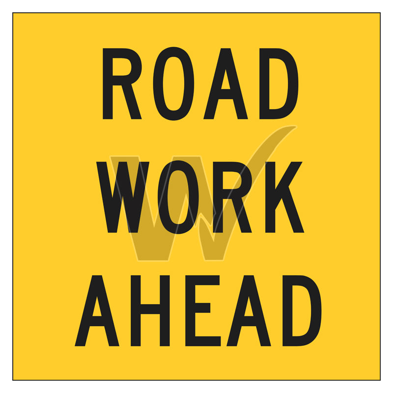Multi Message Frame Sign - Road Work Ahead