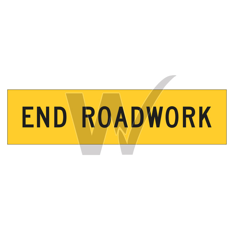 Multi Message Frame Sign - End Roadwork
