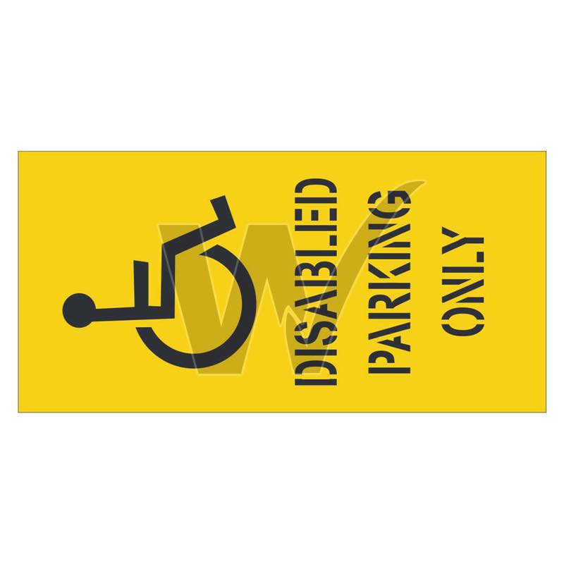 Stencil - Disabled Parking Only