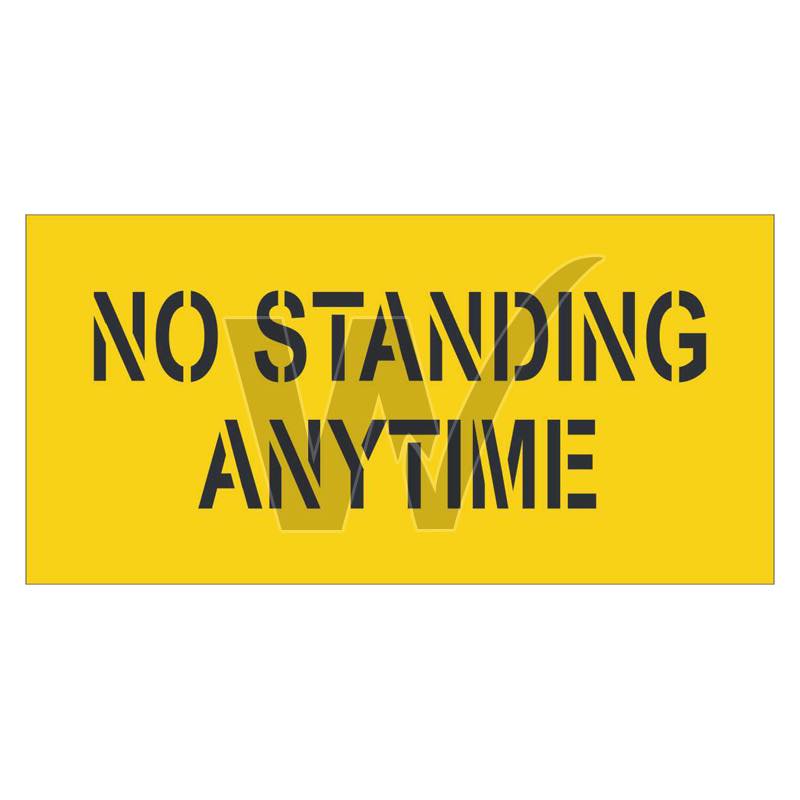 Stencil - No Standing Anytime